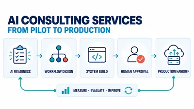 AI Consulting Services That Ship: production AI systems from readiness and architecture through implementation, governance, and handoff
