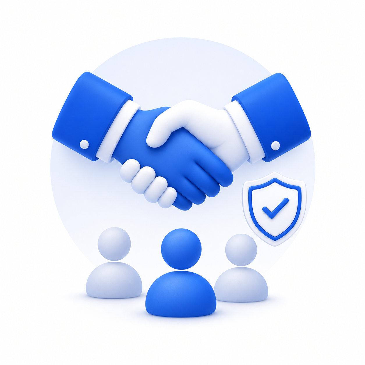 Illustration of trusted partnership, prospects and approval