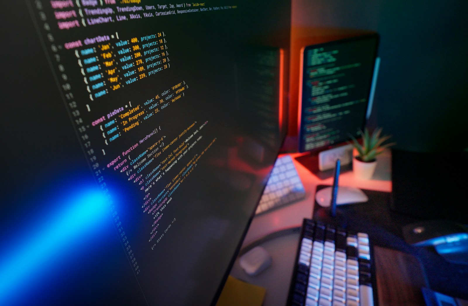 Engineers building production AI systems on screen