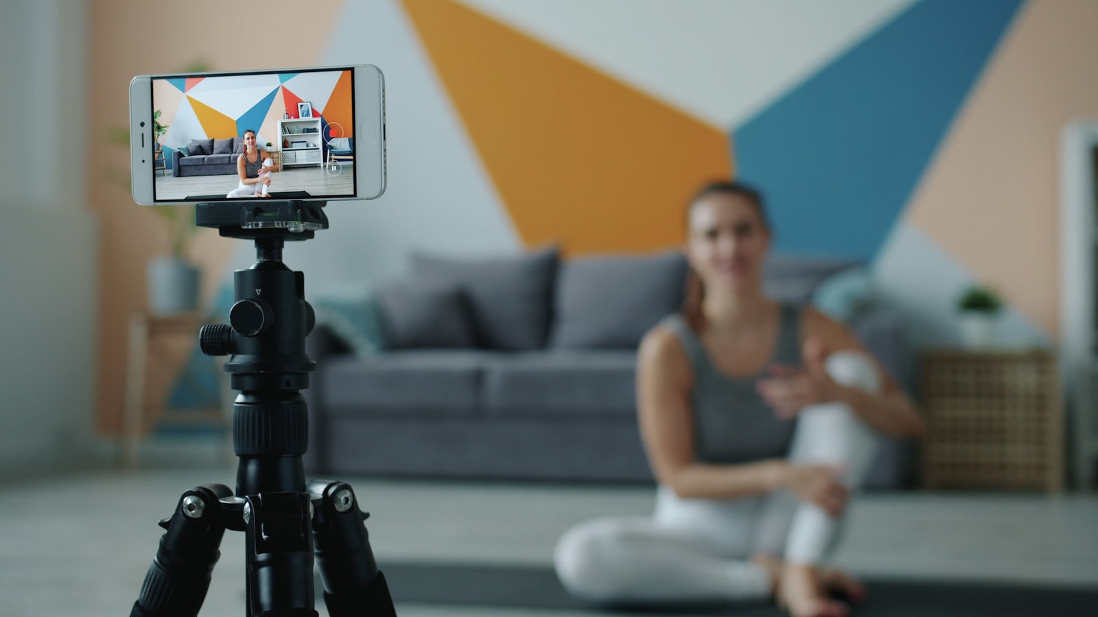 Creator filming social video content